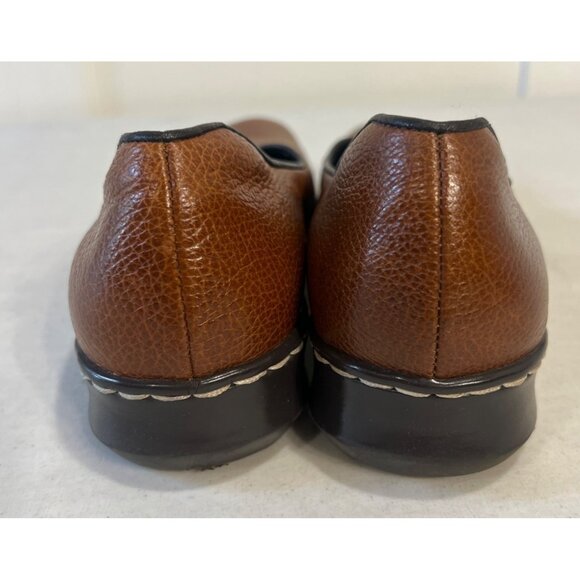 Croft & Barrow Shoes Brown Leather Flats Slip On Size 9 - Picture 5 of 8